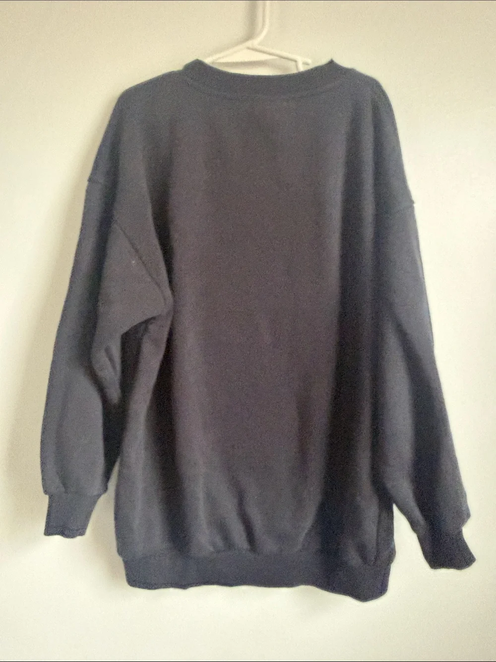 Nike Black Oversized Crewneck Sweatshirt Embroidered Logo Size M